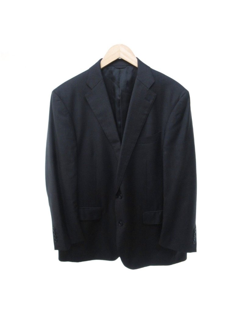 Loro Piana Durban Tailored Jacket Notch Lapel Single Business Wool Black